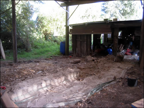 Barn shed gone