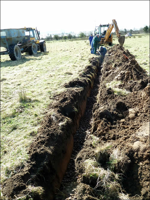 Field drain installation