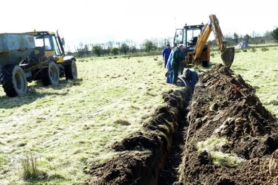 Installing a field drain