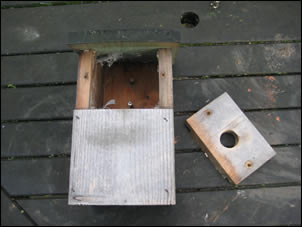 Nest box ready for cleaning