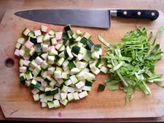 Courgette & cabbage