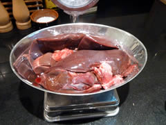 Fresh venison liver