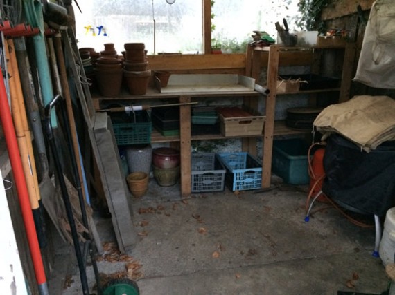 Tidy potting shed