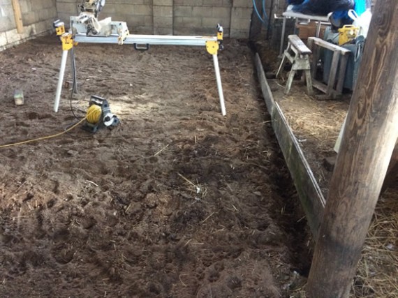 Barn floor dug out