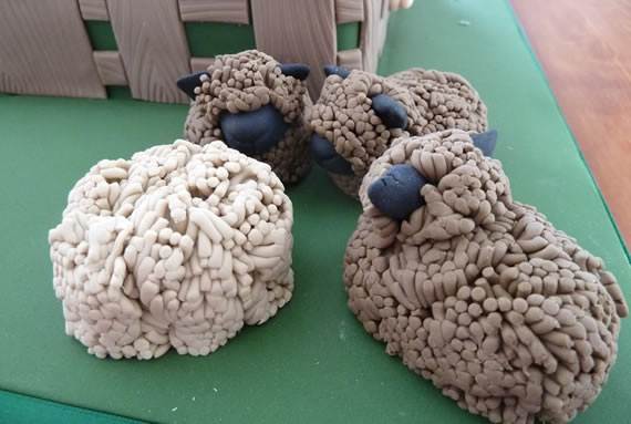 Ryeland sheep in icing