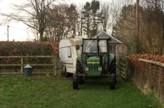 Chook caravan in motion