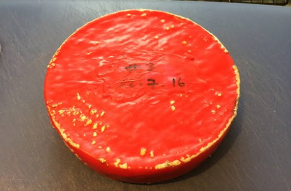 Cheddar in wax
