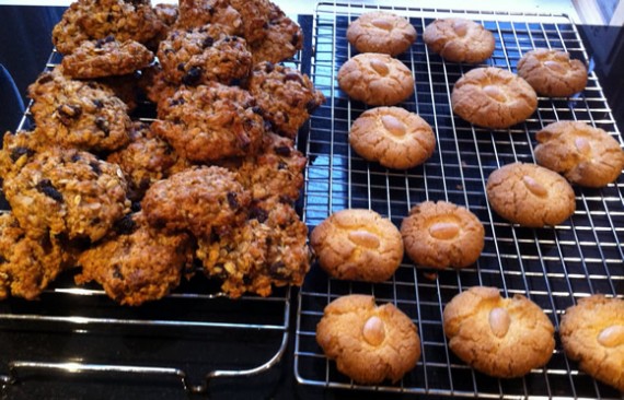 Mincemeat cookies and almond biscuits