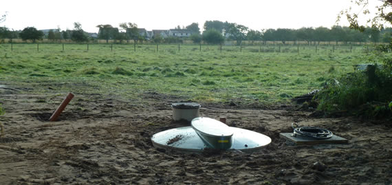 Septic tank installed