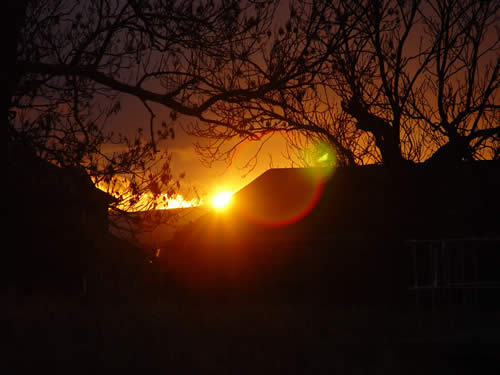 sunset over the Campsie Hills