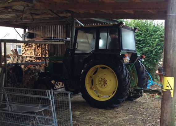 Tractor in for winter