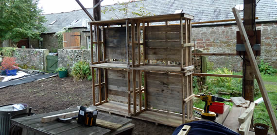 Wood storage boxes