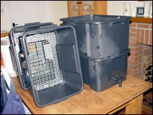 Our home-made worm bin